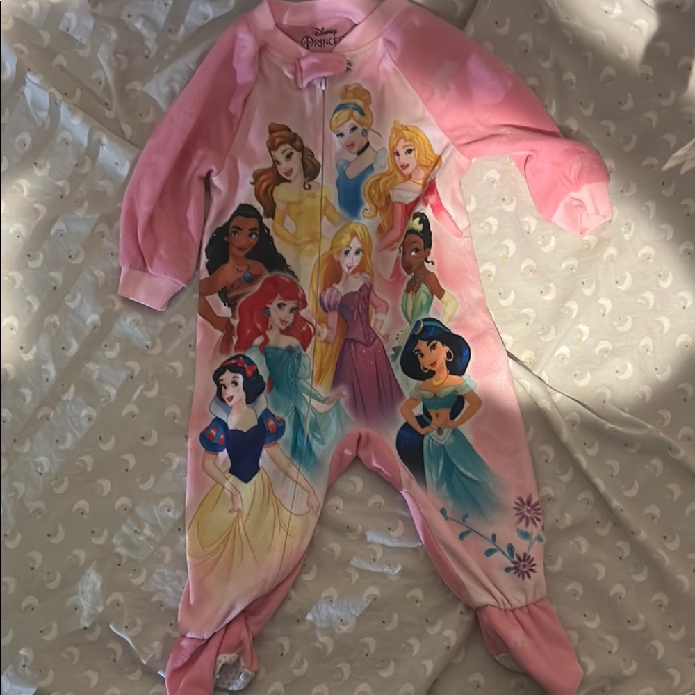 Disney Princess Pink footed pajamas